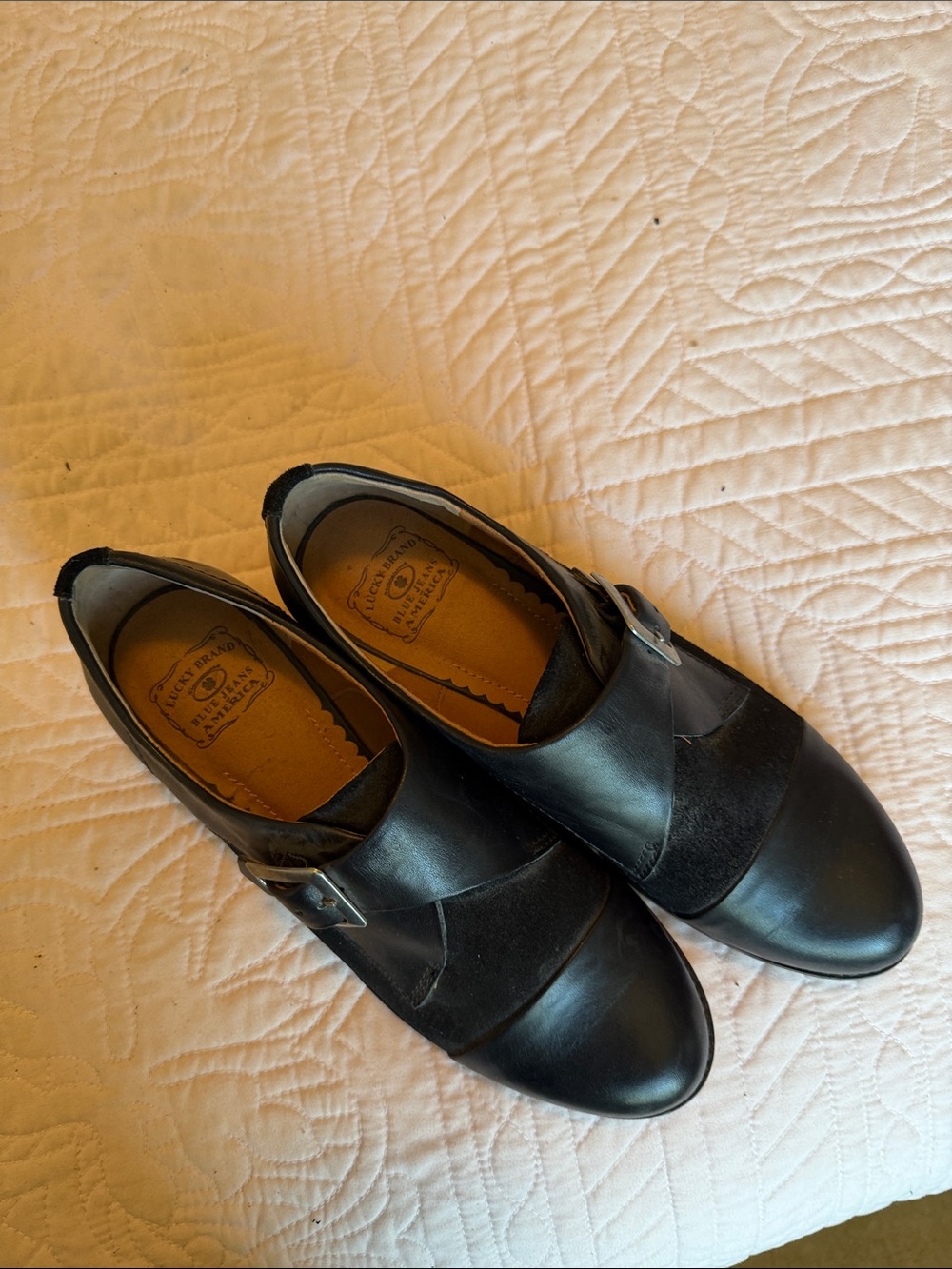 Lucky Brand women’s Leather Monk Strap Oxfords